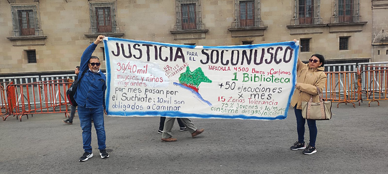 Protestan En Palacio Nacional Ultimatum Chiapas