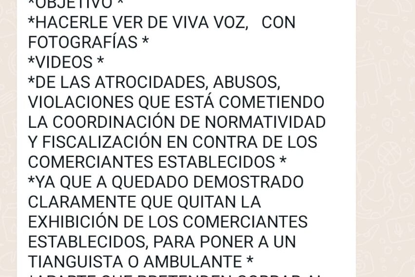 Marcharán contra el ambulantaje