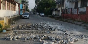 Destrozaron la calle