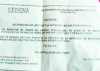 Pide Sedena a comercios que denuncien extorsión
