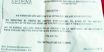 Pide Sedena a comercios que denuncien extorsión