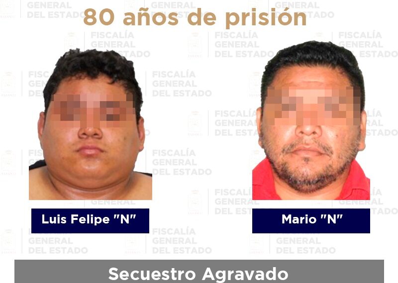 Sentenciados a 80 años de prisión