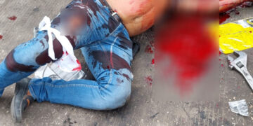 Motociclista acribillado