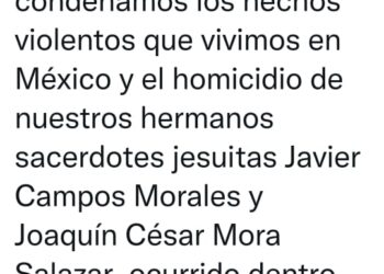 Condena la Iglesia asesinato de jesuitas
