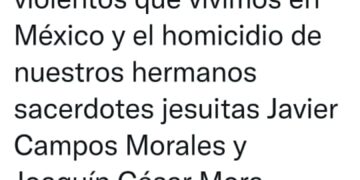 Condena la Iglesia asesinato de jesuitas