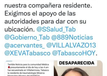 Desaparecen a doctora