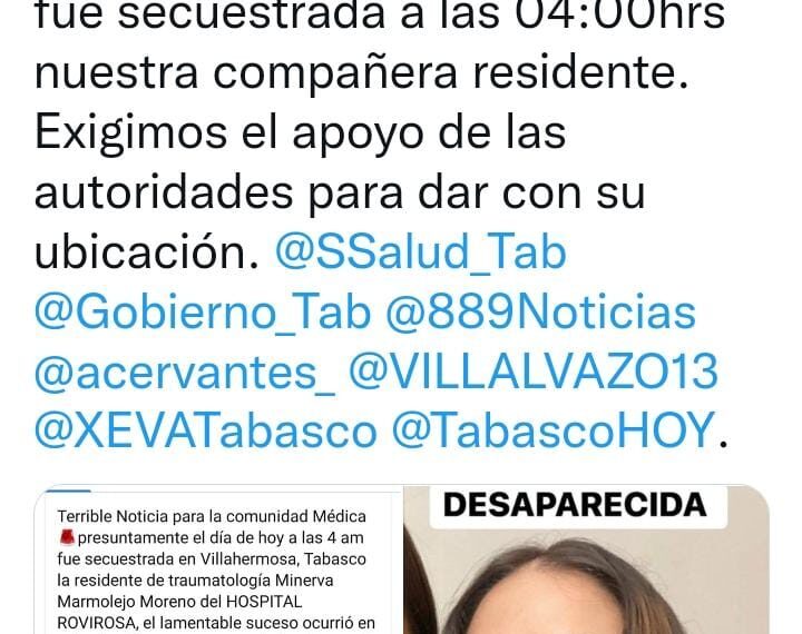 Desaparecen a doctora