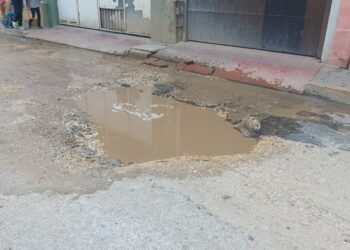 Centro destrozado