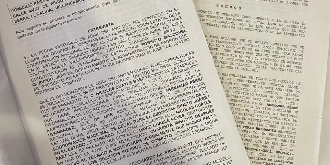 Sustrajeron computadoras