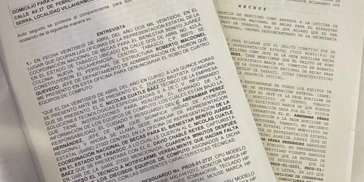 Sustrajeron computadoras