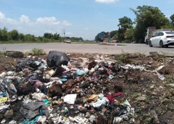 Basurero en autopista