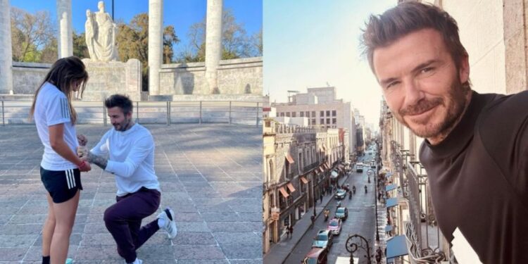 David Beckham consiente a sus fanáticos de CDMX y hasta se hinca para firmar autógrafos