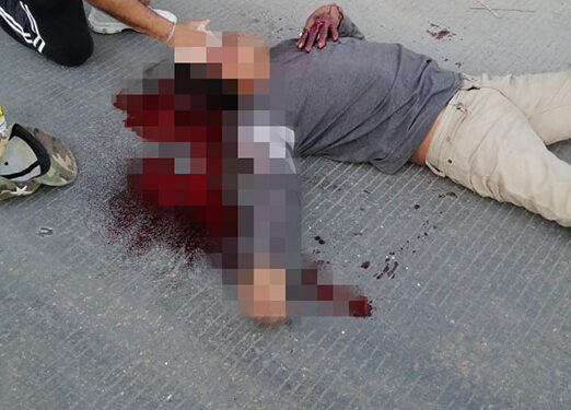 Tunden a sujeto a golpes y queda en charco de sangre