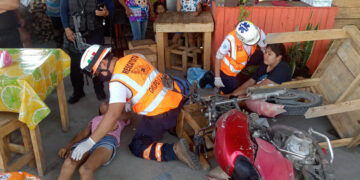 Embestidas por un motociclista