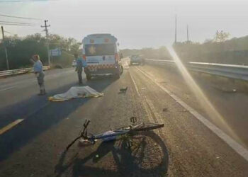 Ciclista fallecido