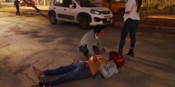 Comió tierra al derrapar