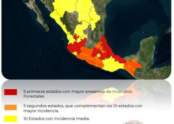 Chiapas, dentro de los 10 con mayor número de incendios