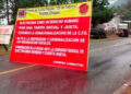 Bloqueo carretero en Huixtán