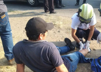 Motociclista lesionado