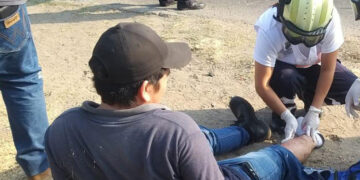 Motociclista lesionado