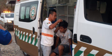 Dio vueltas en la carretera