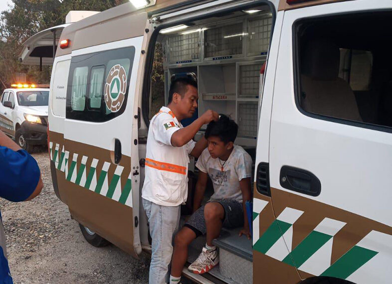 Dio vueltas en la carretera
