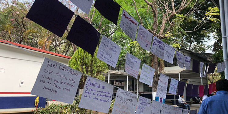 Realizaron tendedero del acoso