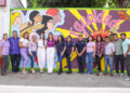 Inauguró mural alusivo al Día Internacional de la Mujer