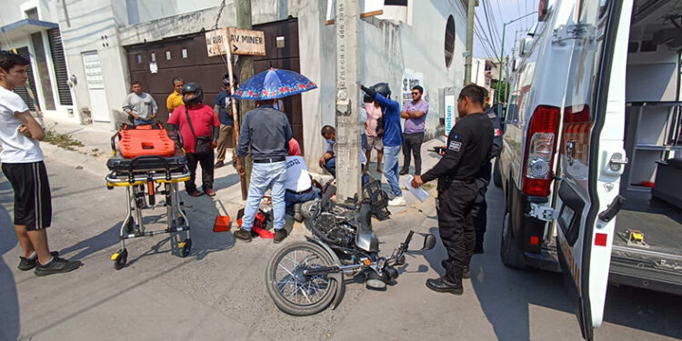 Motociclista salió volando