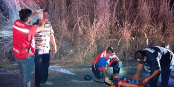 Porraceados tras salir de la fiesta