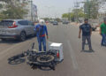 Motociclista impactado