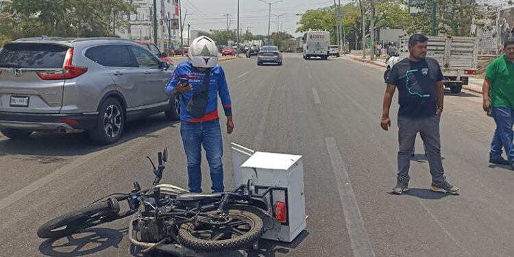 Motociclista impactado