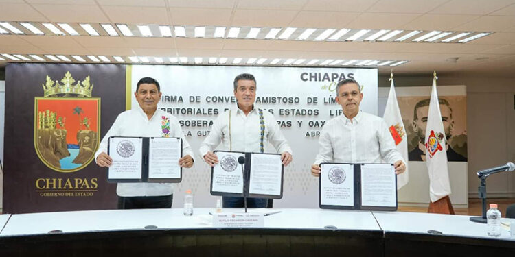 Signan convenio Chiapas y Oaxaca para delimitar zona