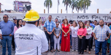 Participa ayuntamiento en simulacro nacional 2023