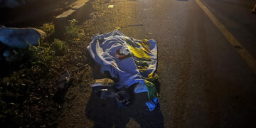 Encumbrado por un vehículo