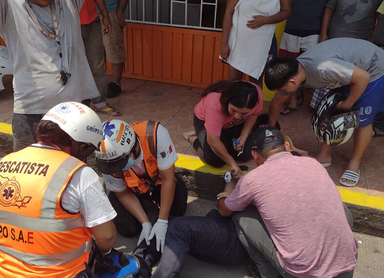Motociclista tronchado