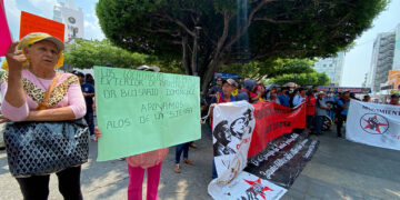 Ejidatarios se manifiestan en Tuxtla