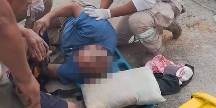 Anciano electrocutado