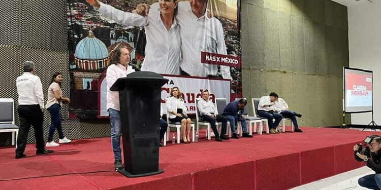 Realizan asamblea en apoyo a Claudia Sheinbaum