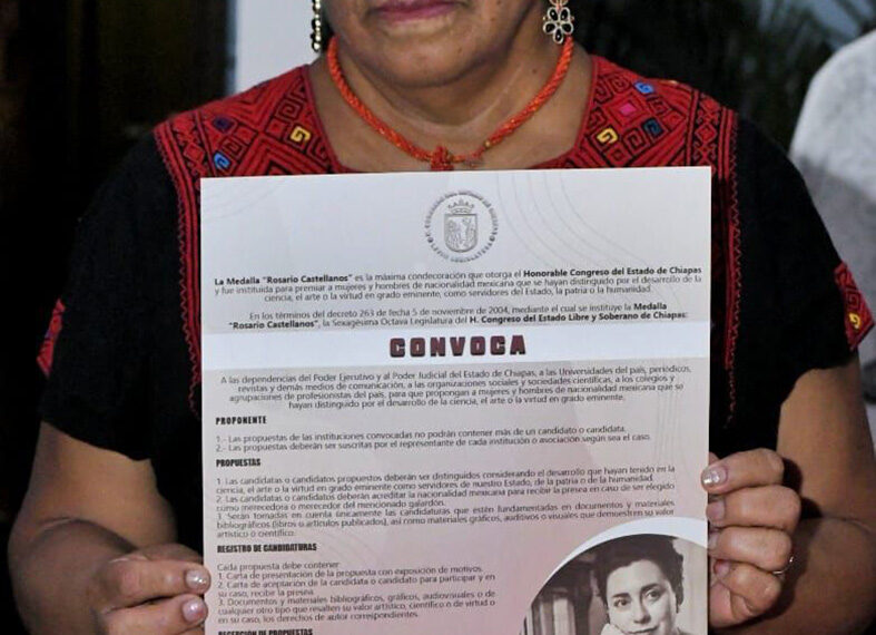 Presentan convocatoria a la medalla Rosario Castellanos