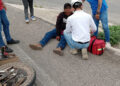 Derrapó y terminó en el hospital