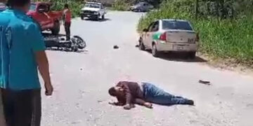 De gravedad, sujeto atropellado