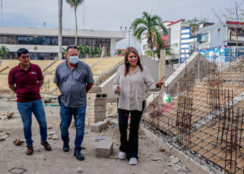 Supervisa avance parque central Miguel Hidalgo