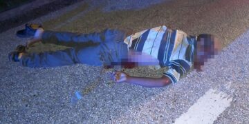 Lo dejo tendido en el asfalto