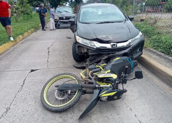 Motociclista lesionado