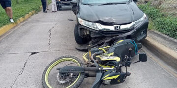 Motociclista lesionado