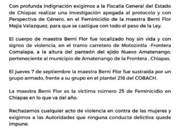 Lamentan feminicidio de docente del Cobach