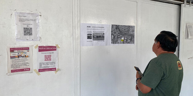 Cambian ubicación de módulos del INE