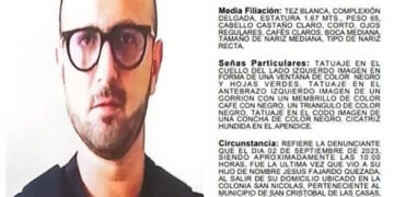 Buscan a desaparecido