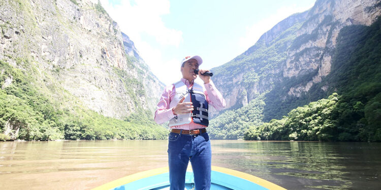 Supervisa acciones de limpieza del Cañón del Sumidero